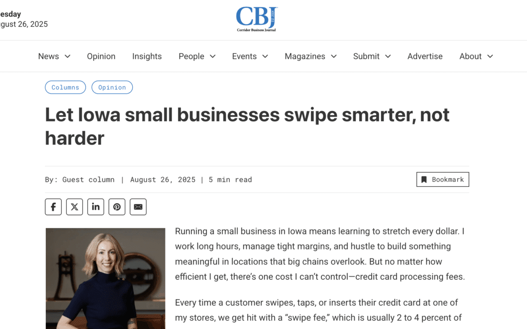 Let Iowa small businesses swipe smarter, not harder